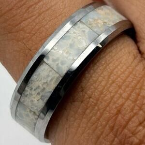 Silver & White Men’s Ring